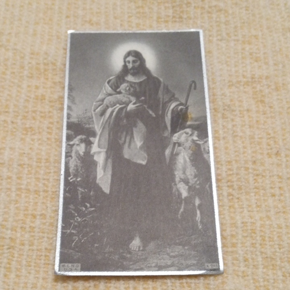 1949 Religious  Print - Black and Silver